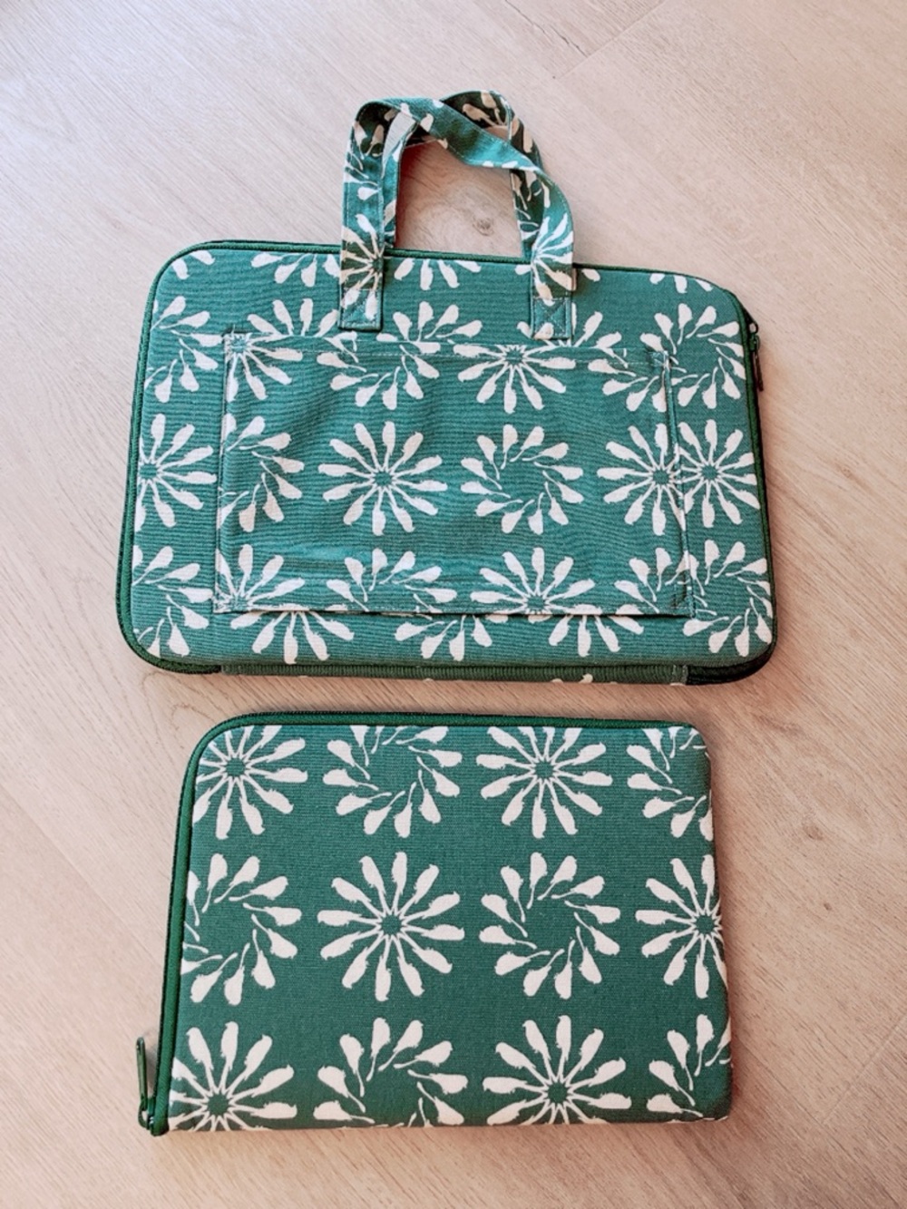 Laptop and Pad Pouch Set Special Hand-Printed